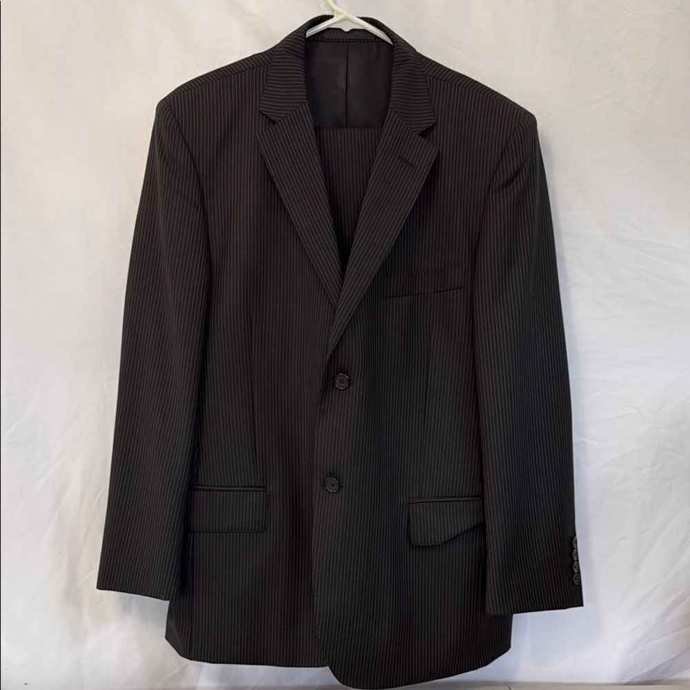 Men's Black Austin Reed Pinstripe suit